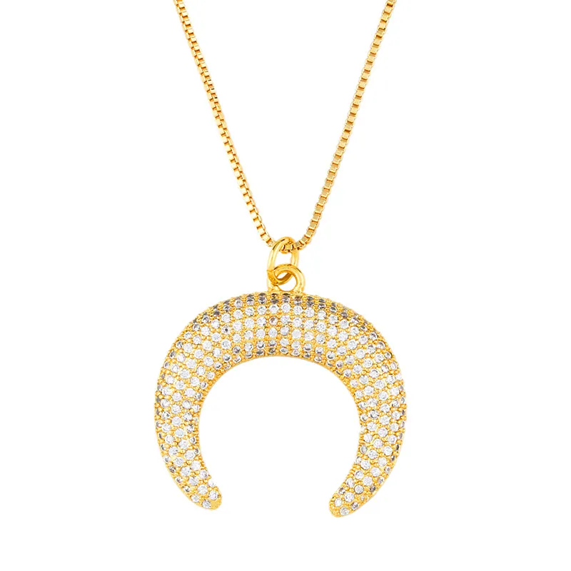 Collar con colgante de mal de ojo, circonita cúbica colorida, collares de moda para mujeres y niñas, gargantilla chapada en oro con circonita cúbica_voghion.com