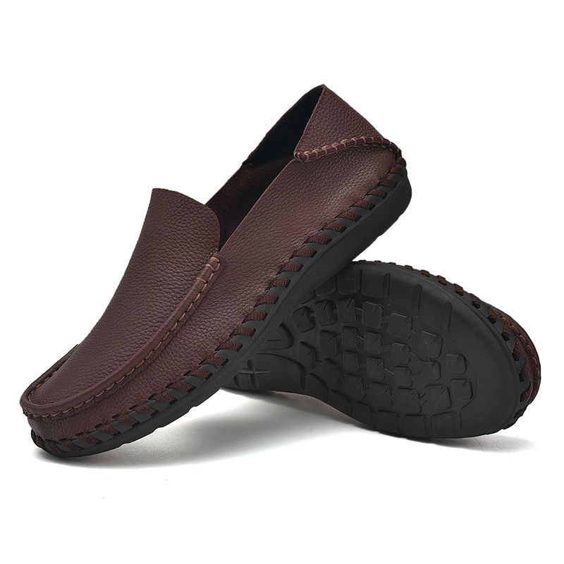 Mocassins classiques faits à la main pour hommes, chaussures décontractées confortables et légères en cuir pour conduite, nouvelle collection 2024_voghion.com