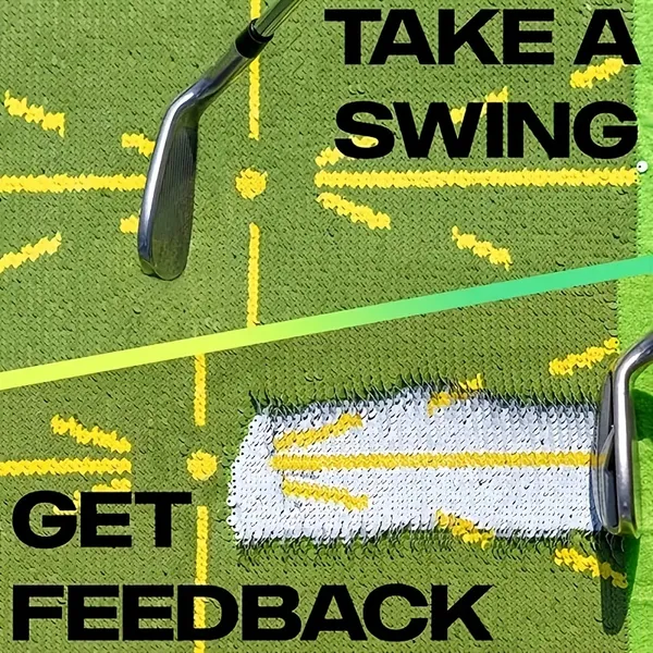Golf Training Mat For Swing Detection Batting; Premium Golf Impact Mat; Path Feedback Golf Practice Mats; Advanced Golf Hitting Mat For Indoor/Outdo_voghion.com
