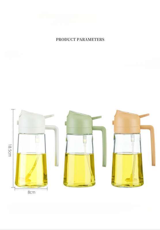 Oil Can Kitchen Household Glass Pouring Dual-use Air Fryer Spray Bottle Automatic Opening And Closing Oil Pot_voghion.com