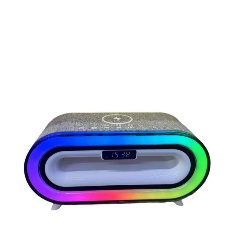 Bluetooth-luidspreker, draadloos opladen, RGB-verlichting, wekker, luidspreker met tijdsinstelling_voghion.com