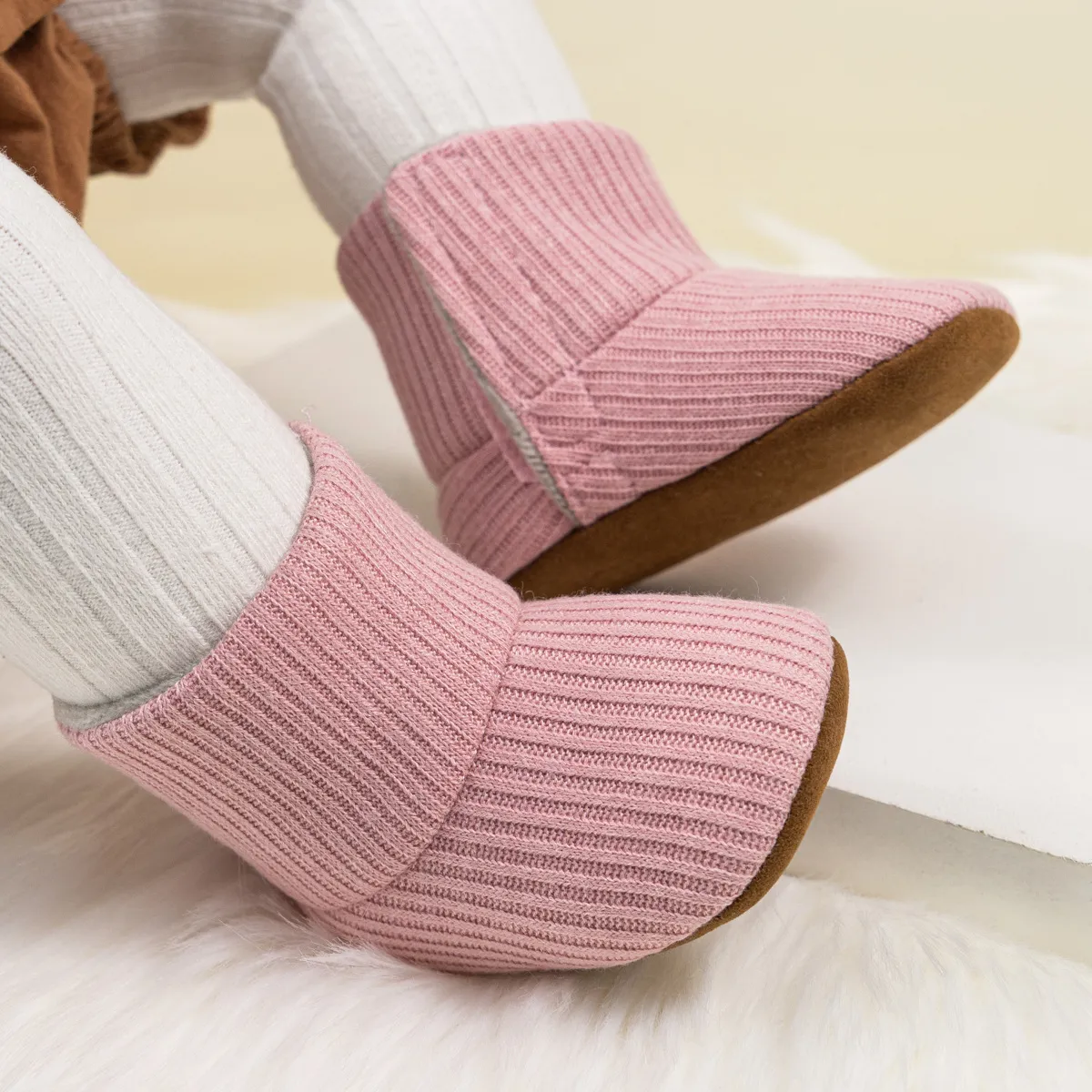 Zimní dětské botičky Kidsnest s měkkou podrážkou pro kojence a dívky, zakryté kotníky, 3 barvy_voghion.com