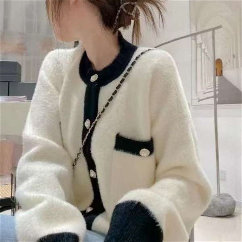 Women's Clothing mink fleece sweater women's loose outer wear gentle autumn and winter