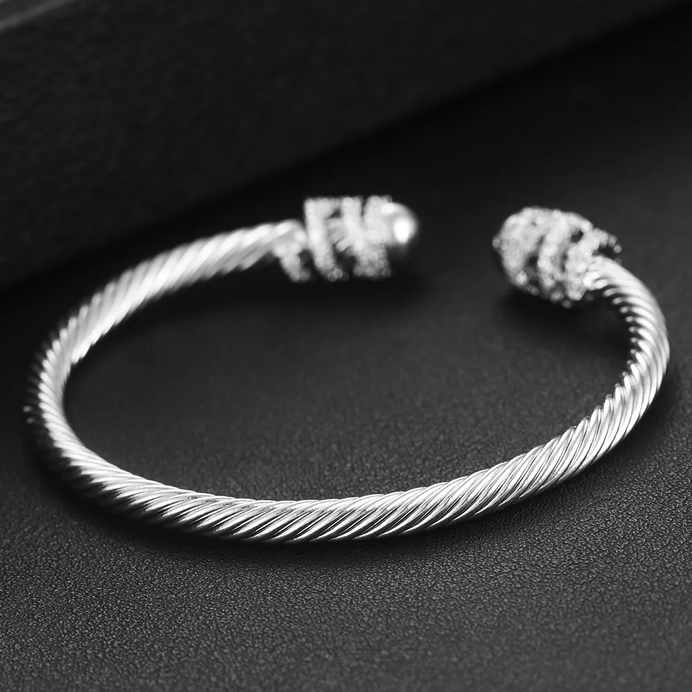 DAVID Designer Jewelry Mans DY Bangle GODKI Trendy Empilhável Cuff Para Mulheres Pulseira Completa Cubic Zircon Cristal_voghion.com