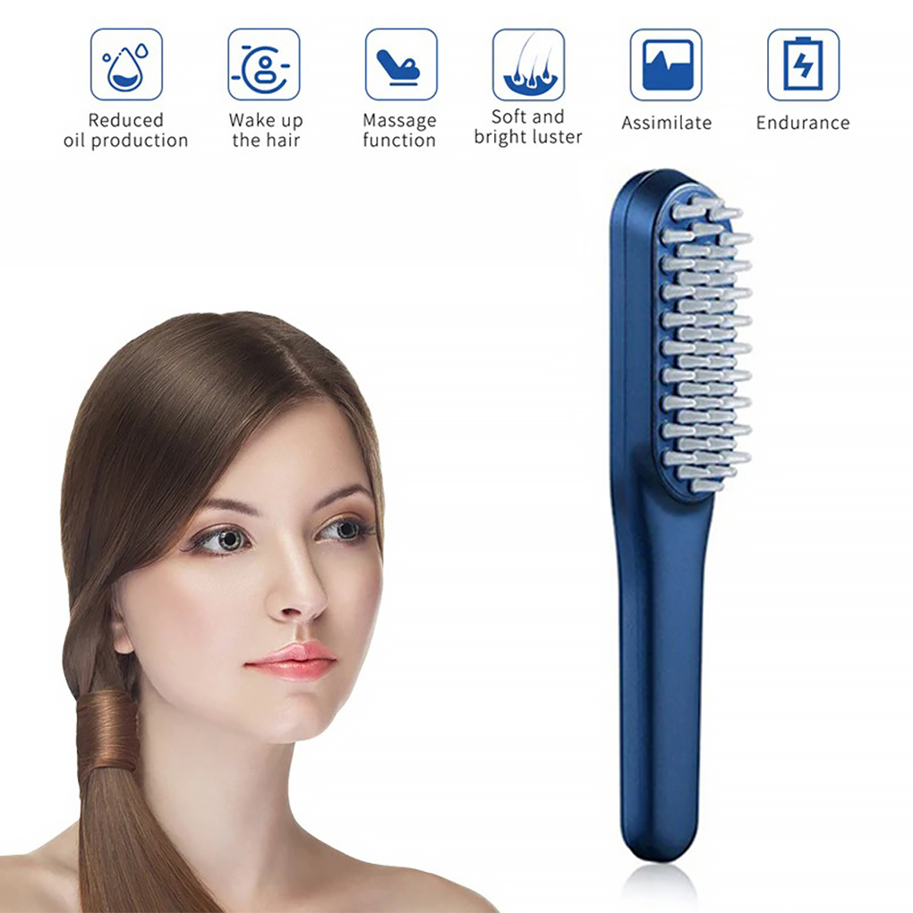 Pettine per massaggio ricaricabile, massaggiatore per cuoio capelluto, pressione, rilassamento, portatile, cura della testa, spazzola per capelli elettronica_voghion.com