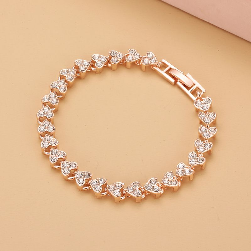 Light And Minimalist Roman Women's Zircon Crystal New Style Bracelet Set With Dia Fashion Jewelry_voghion.com