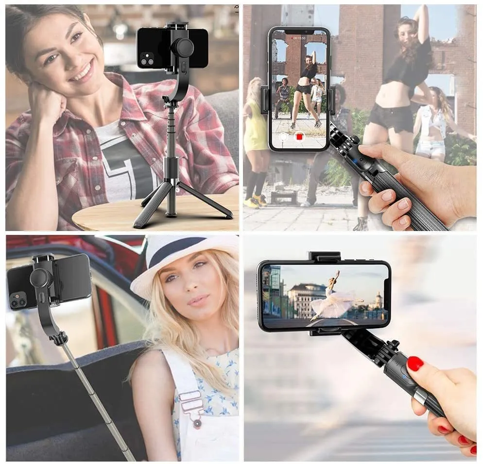 Stabilizzatori Selfie Stick Treppiede Gimbal Stabilizzatore per Cellulare Supporto per Cellulare Smartphone Action Camera Cellulare_voghion.com