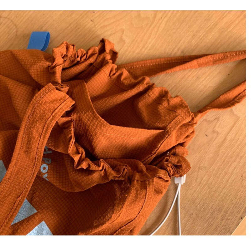 Borsa a secchiello versatile casual in nylon con stampa a lettere, modello 2025 da donna, con coulisse_voghion.com