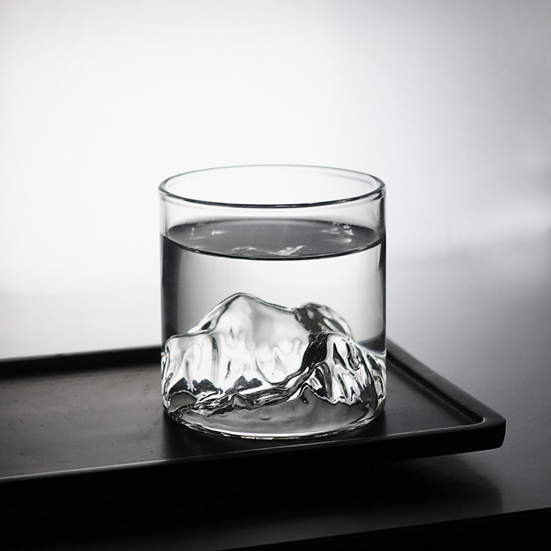 Piccola tazza da caffè in vetro trasparente, bicchiere da montagna, resistente al calore, per tè, bevande, latte, succo, tazze, bicchieri da bere_voghion.com