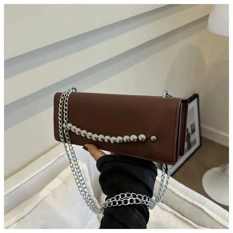 Borsa a tracolla con patta e tracolla in pelle PU solida da donna, modello 2024, versatile, da donna, sotto le ascelle_voghion.com