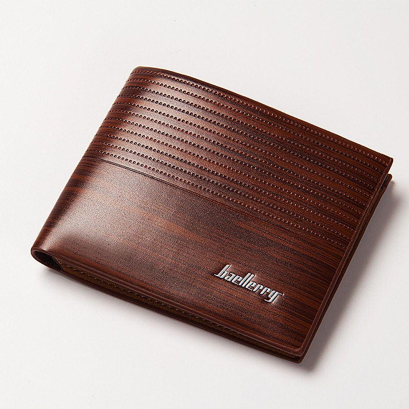 baellerry new casual men's wallet horizontal striped embossed wallet multi-card slot wallet manufacturer wholesale_voghion.com