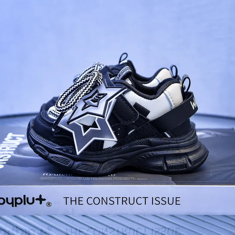 Scarpe da ginnastica casual eleganti per bambini a forma di stella Decos, comode e antiscivolo, da jogging per bambini, Littlesprouts per ragazze_voghion.com