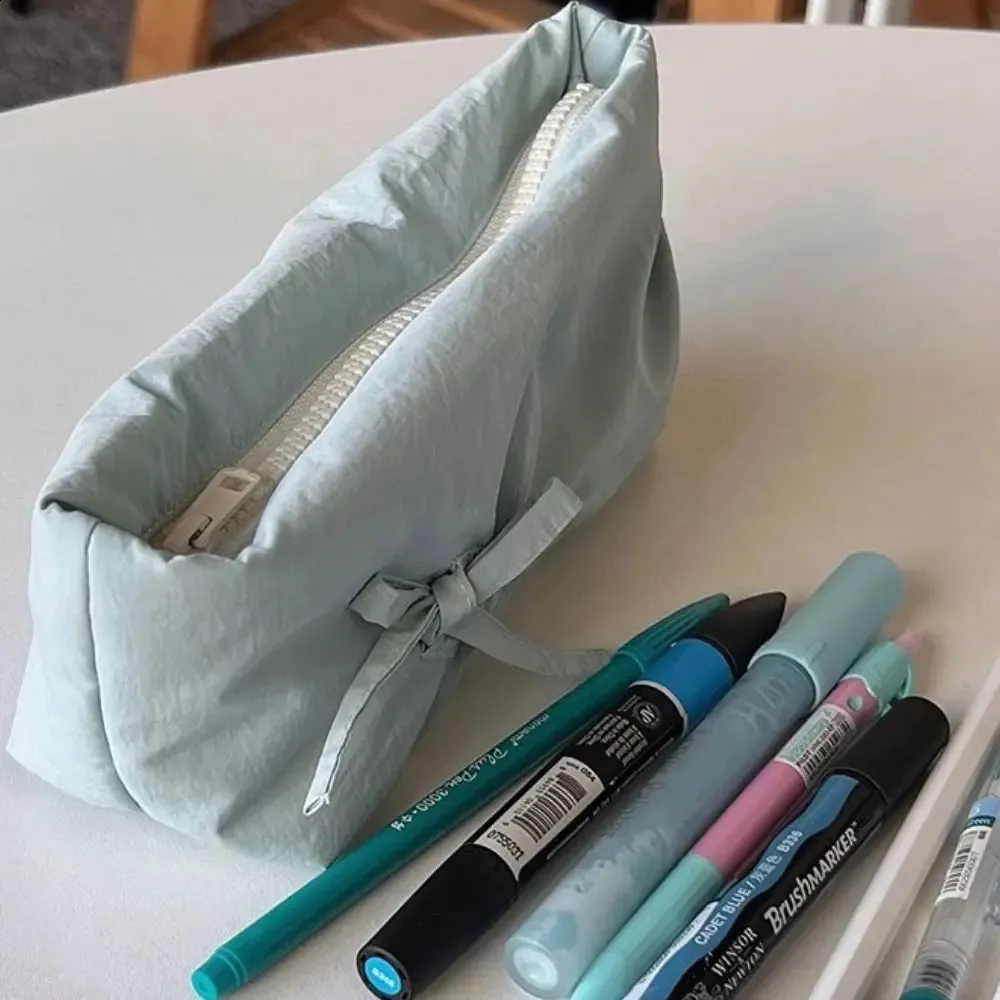 Trousse à crayons à fermeture éclair pour maquillage, trousse de voyage portable pour fournitures scolaires et papeterie_voghion.com