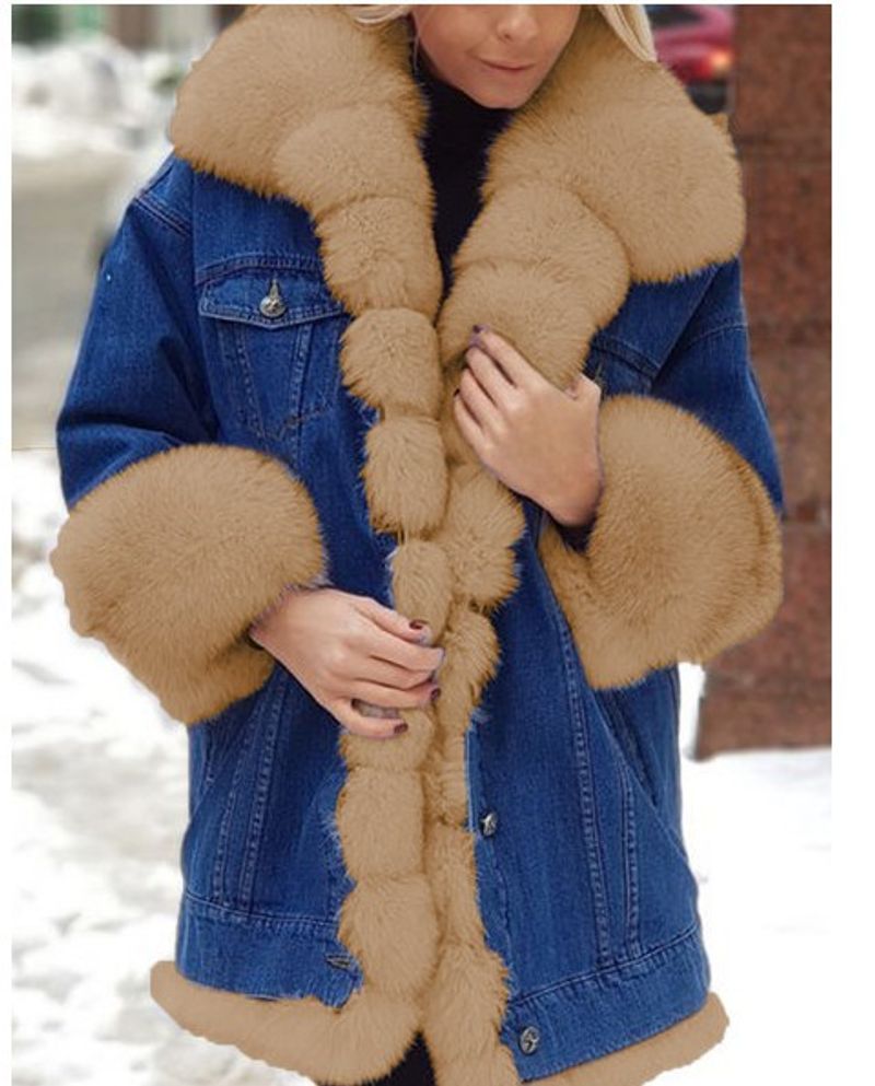 Cappotto in denim monopezzo con maniche lunghe_voghion.com