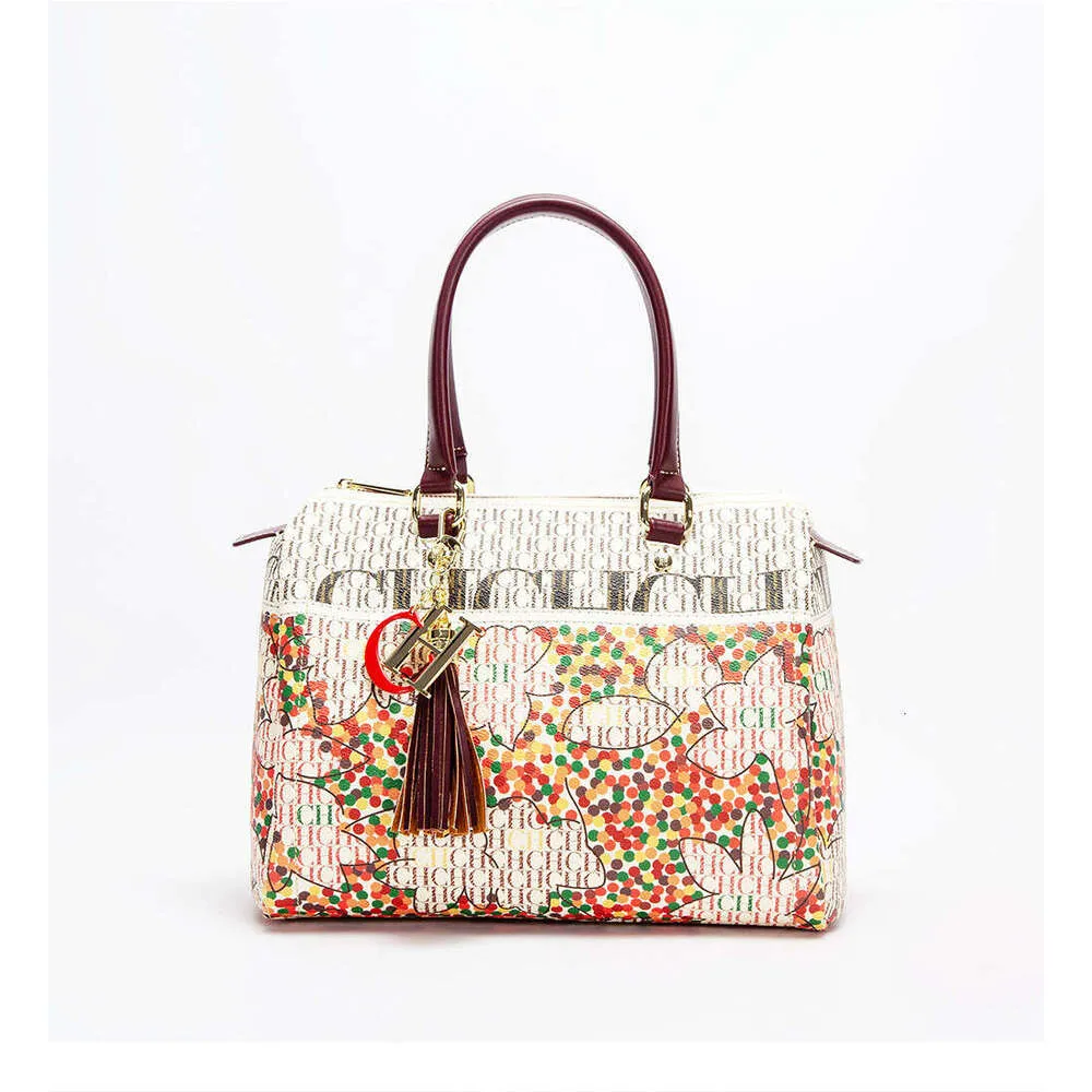CHHC High Quality Ladies Jacquard Craftsmanship Metal Hanging Wer Pattern Large Capacity Handbag Designer New_voghion.com