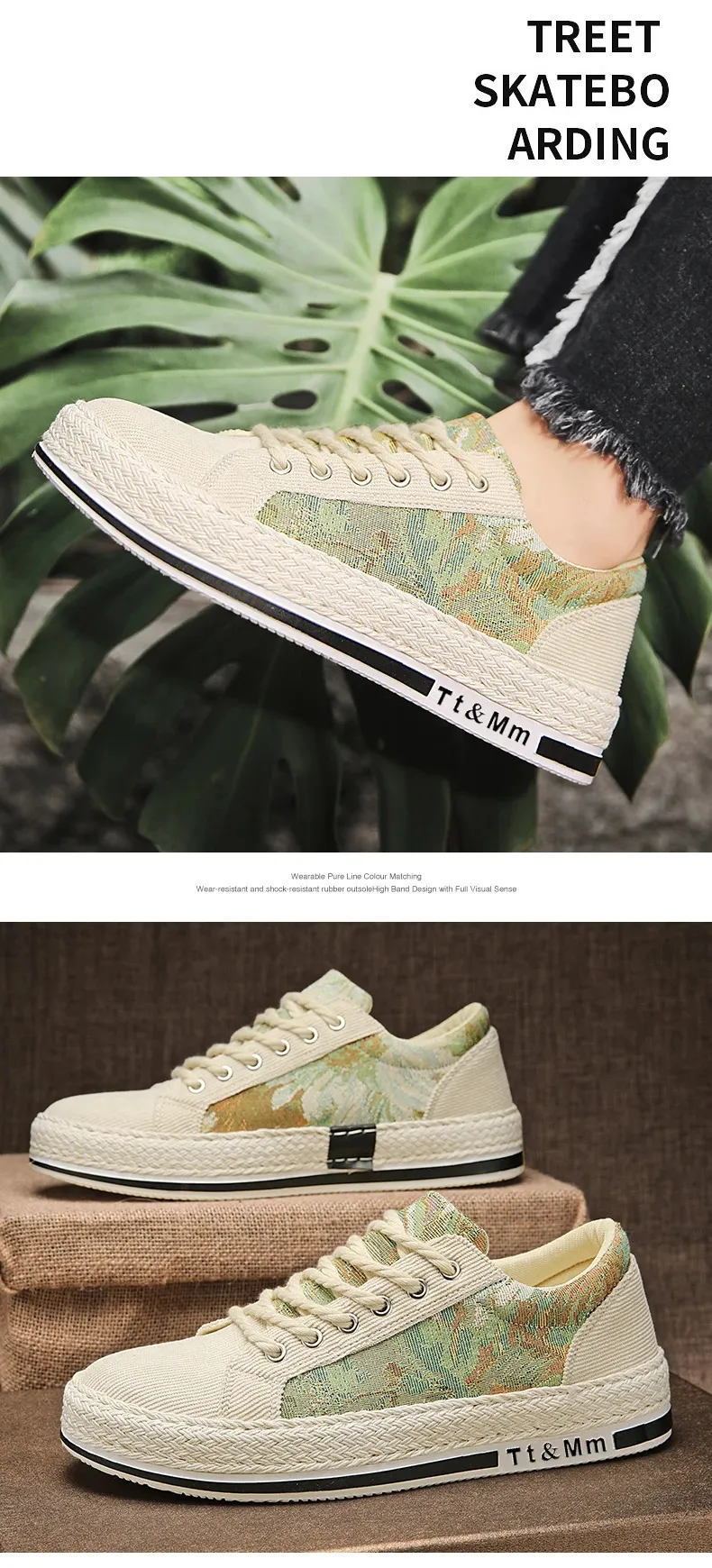 PARZIVAL Chaussures décontractées pour hommes, baskets confortables, chaussures plates de marche, chaussures de skate vulcanisées_voghion.com