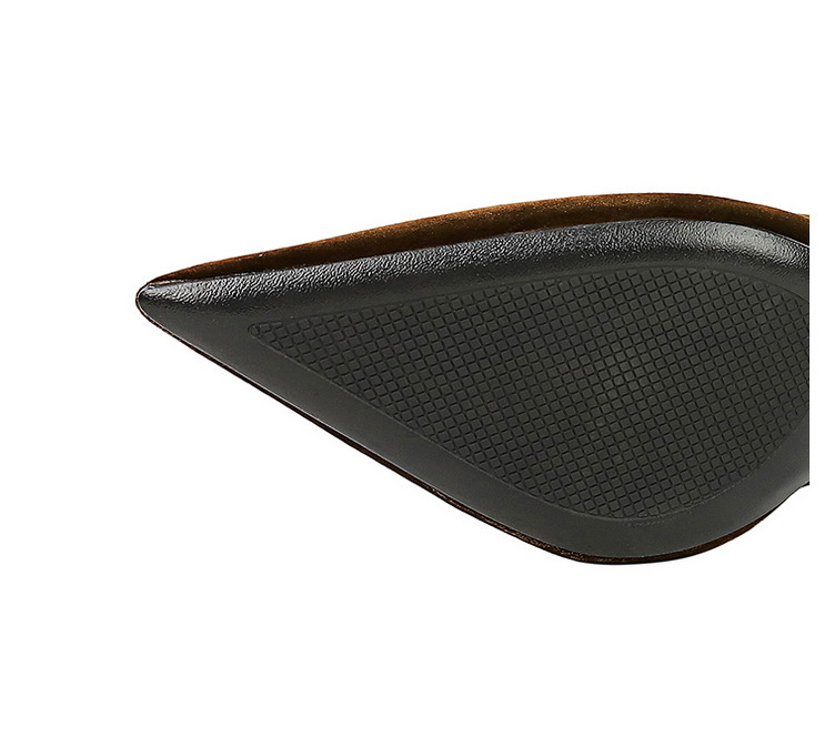 3739-5 Scarpe singole a punta con bocca bassa da donna con tacco alto sottile in pelle scamosciata ispessita alla moda e semplice_voghion.com