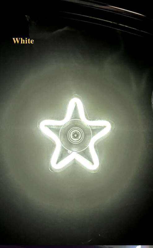 Car Windows, Neon Pentagram Interior Modification, Luminous LED Ambient Lights, DIY Cigarette Lighter Tray_voghion.com