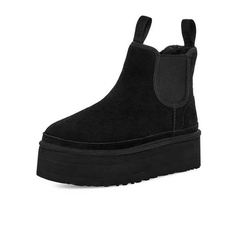 Chaussures plates en daim pour femmes, bottines de neige, plateforme, chaudes, décontractées, nouvelle mode 2025, bottes courtes épaisses en peluche pour femmes XW6.5_voghion.com