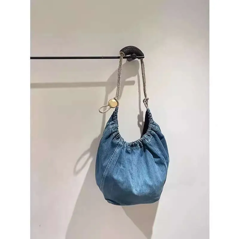 Borsa a tracolla in denim per donna, alla moda, a tracolla, casual, chic, da viaggio, all'aperto, tote, da donna_voghion.com