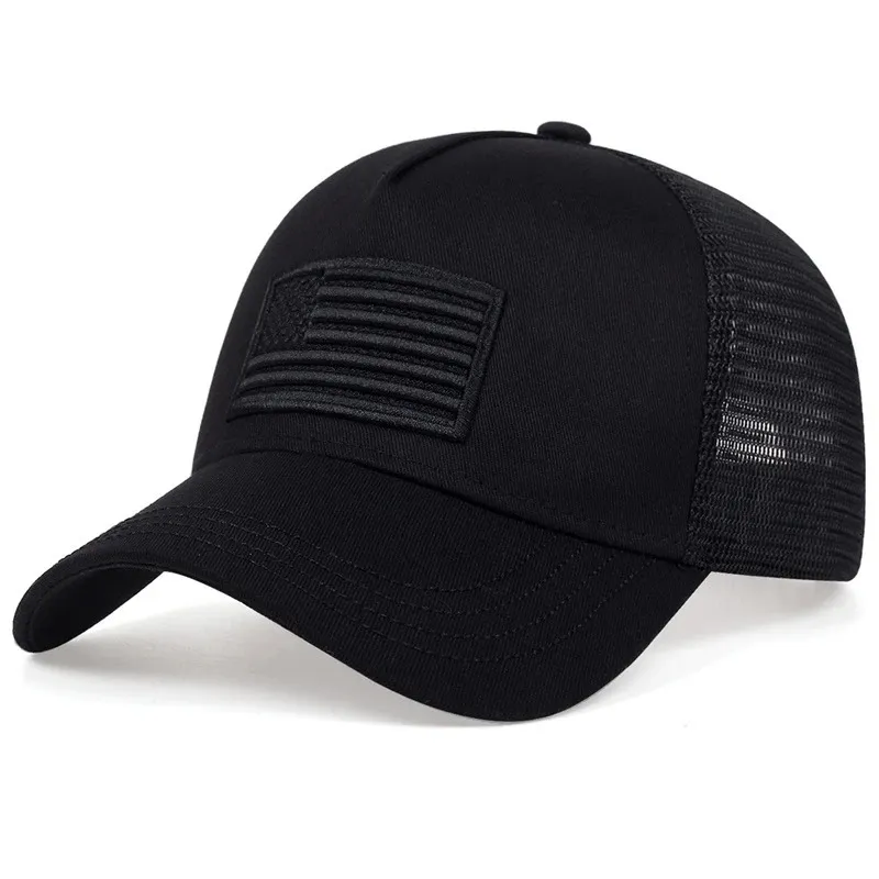 Ball USA Flag Mesh Baseball Cap Summer Breathable Hat Men Women Tactical Unisex Hip Hop Caps Outdoor Sport Trucker Hats_voghion.com
