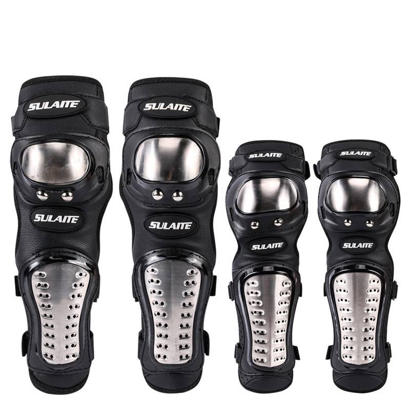 Rodilleras y coderas moto de acero inoxidable protección_voghion.com
