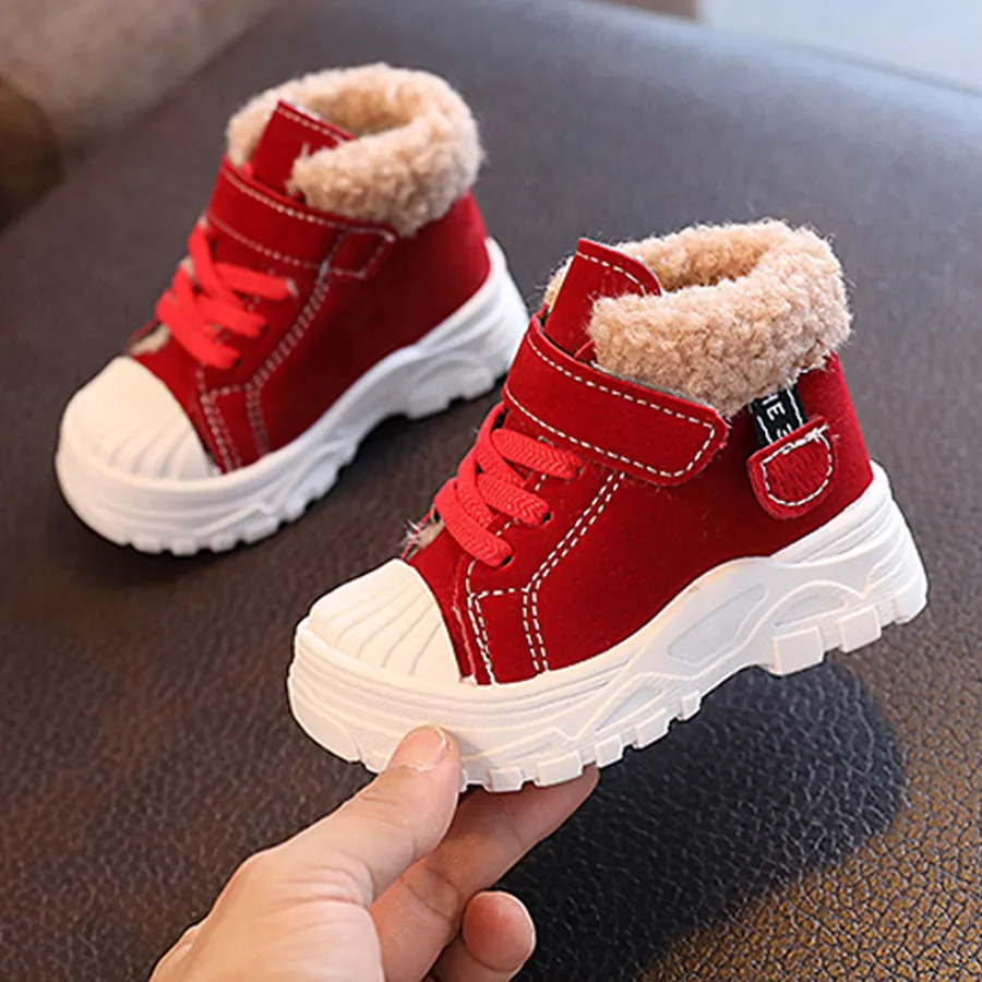 Botas cálidas de invierno para niños, nuevas, gruesas, de algodón, impermeables, cortas, Happysteps, para bebés y niñas, talla EE. UU._voghion.com