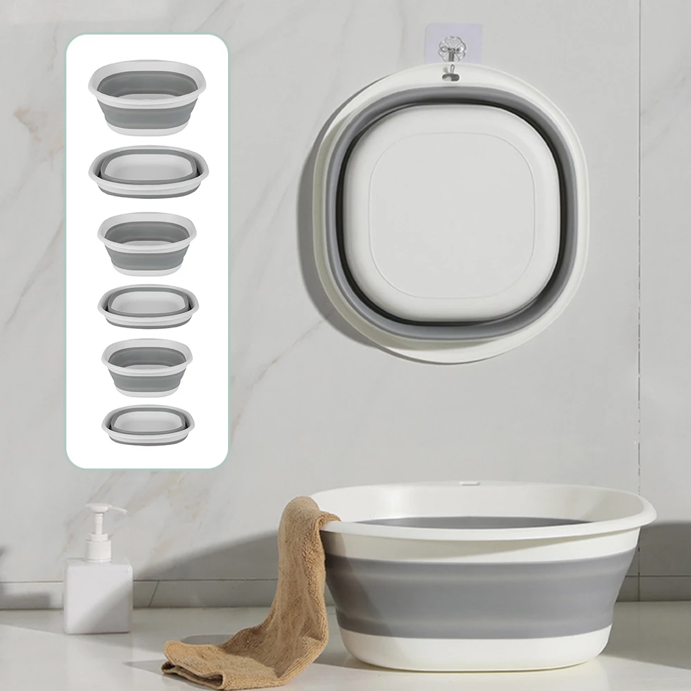 Lavabos plegables de plástico Lavabos portátiles Tina de lavandería plegable Lavabo de baño para bebés y adultos Accesorios de cocina para baño Lavabo_voghion.com