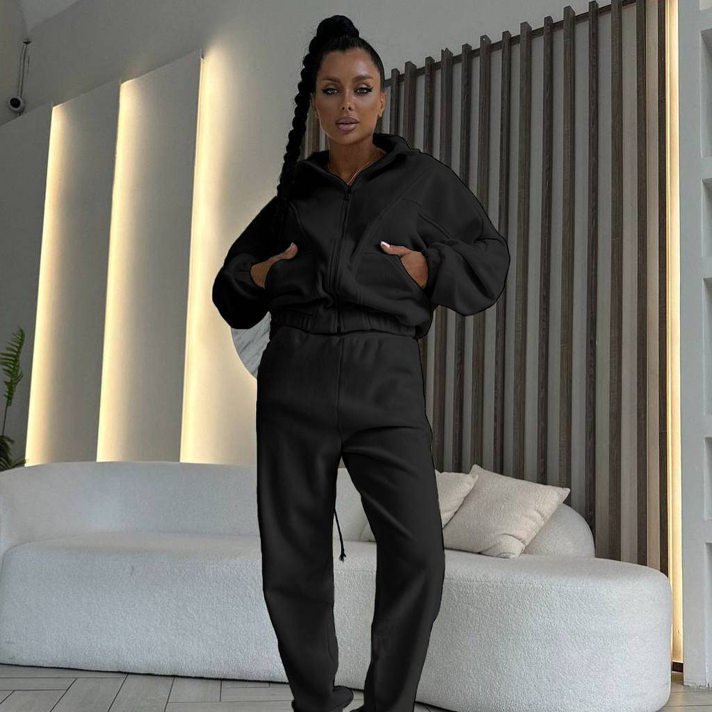 ​​"Women's Long Sleeve Cardigan & Jogger Pants Set – Trendy Streetwear (S-XL) – Soft & Stylish"​​_voghion.com