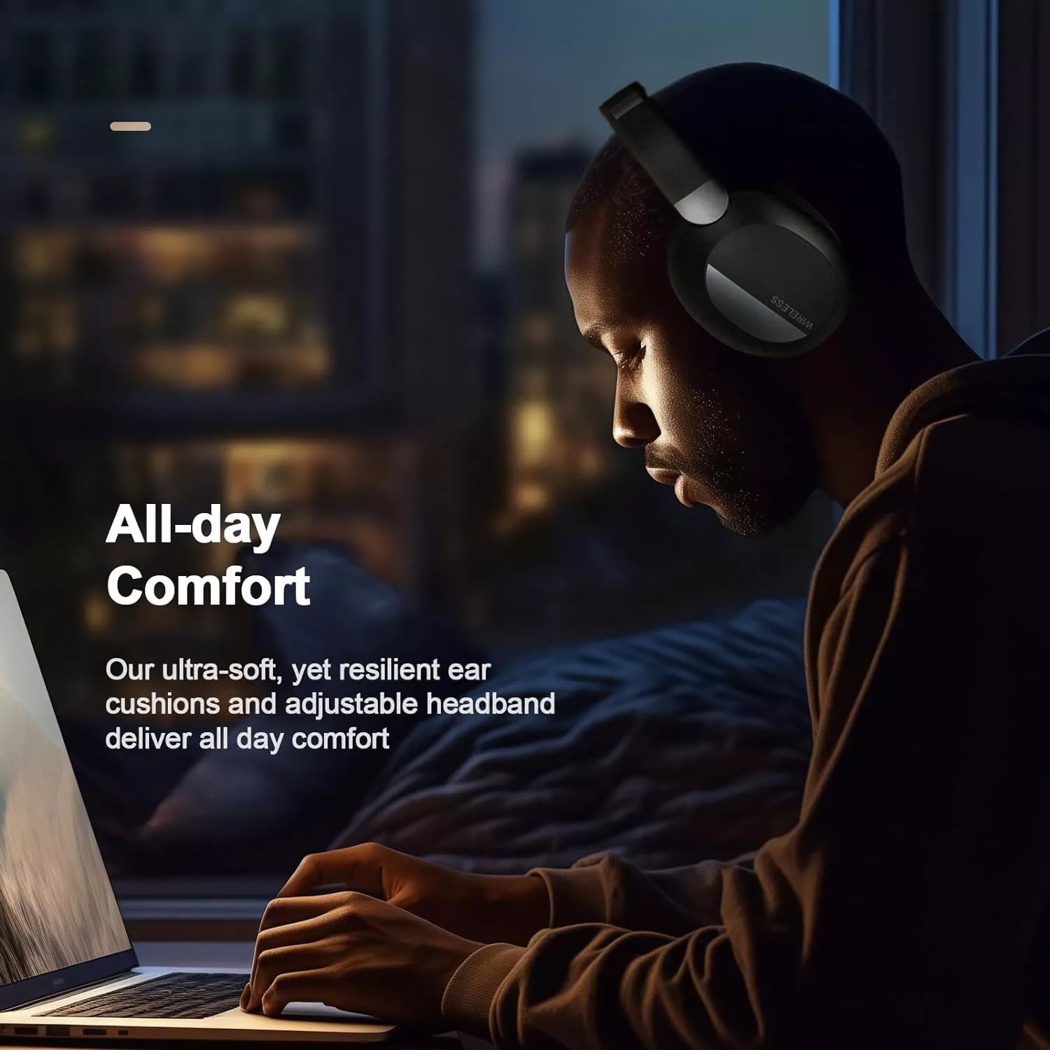 Wireless Bluetooth 5.3 Headphones Foldable Stereo Earphones Headset Mic Over-Ear_voghion.com