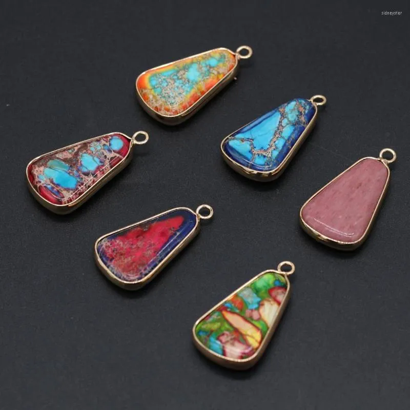 Collane con ciondolo Pietre semipreziose naturali Una varietà di Phnom Penh Trapezoidale Boutique Creazione fai da te Moda Charm_voghion.com