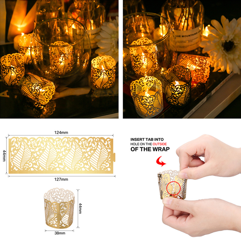 24 Stück flammenlose Teelichter, batteriebetriebene Votiv-LED-Teelichter mit Papierlampenschirm für Hochzeit, Valentinstag, Halloween, Weihnachten_voghion.com