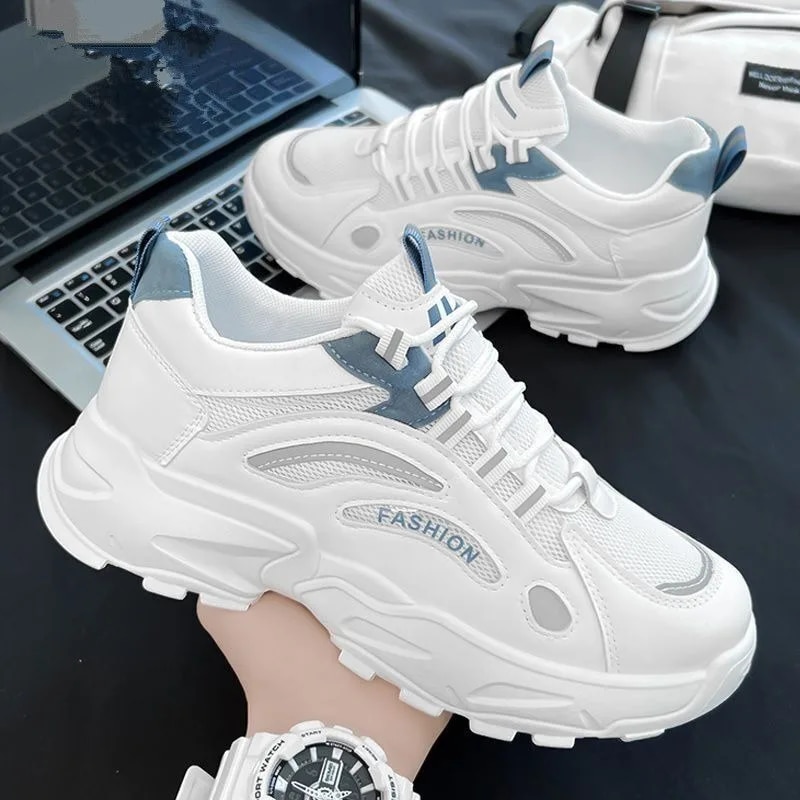 Casual Sports for Men Comfortable Fashion Outdoor Four Seasons Shoes Men's Sneakers Platform Lace-up Trainers 2024