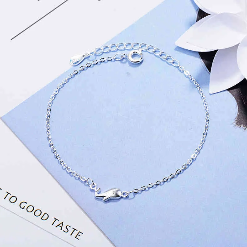 Süßes süßes kleines Wal-Armband für Frauen, Mädchen, Dame, Hochzeit, Geburtstagsgeschenk, Silberschmuck_voghion.com