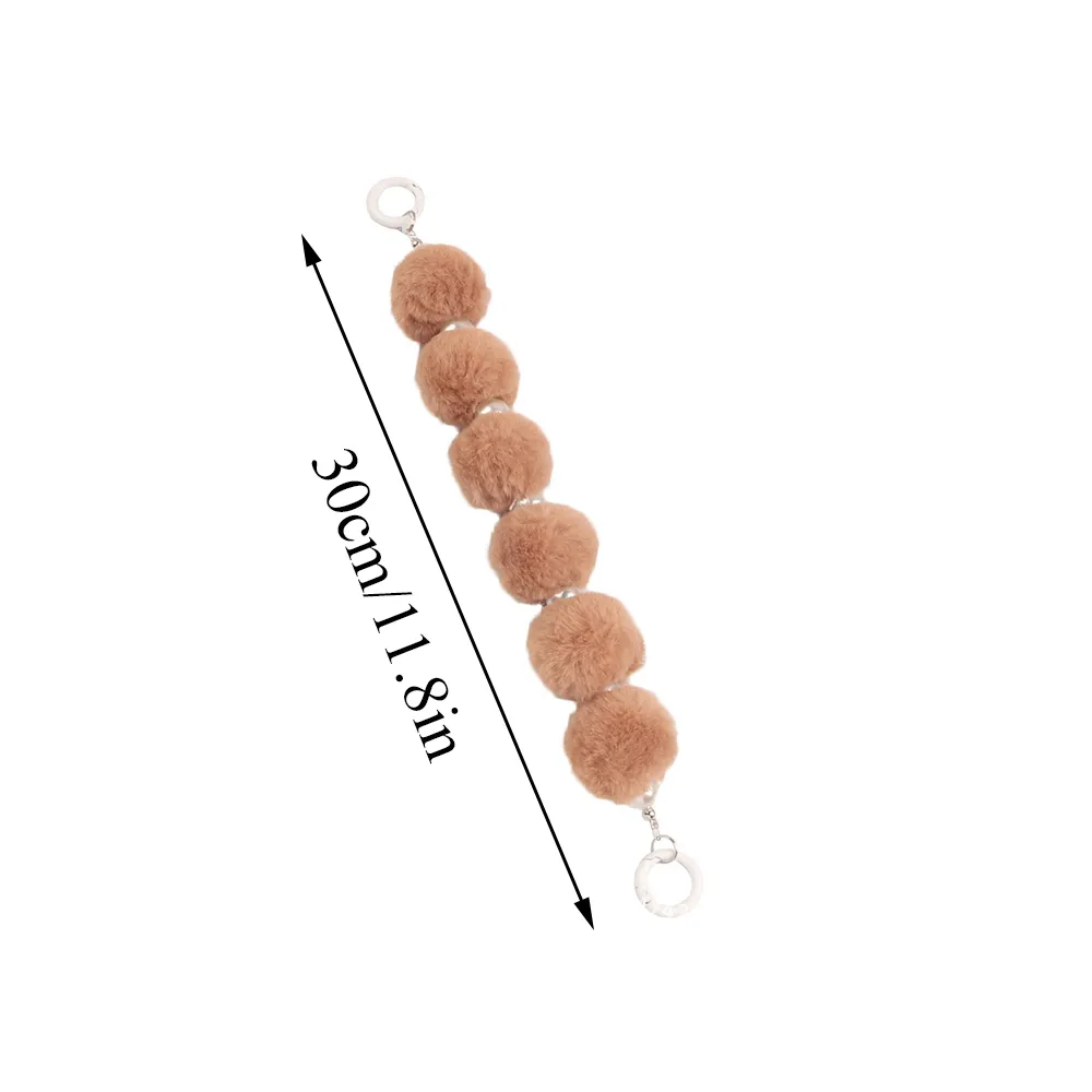 Nouvelle chaîne de suspension colorée pour téléphone portable, bracelet décoratif en perles, poignée en peluche pour sac à main, accessoires pour sac féminin_voghion.com
