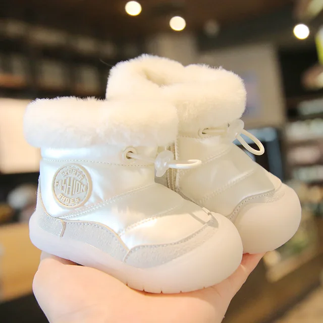 Botas Para Niña Snow Winter Boot Plush Boy Cotton Baby Walking Shoes Warm Girls Padded Boots Children Shoe_voghion.com