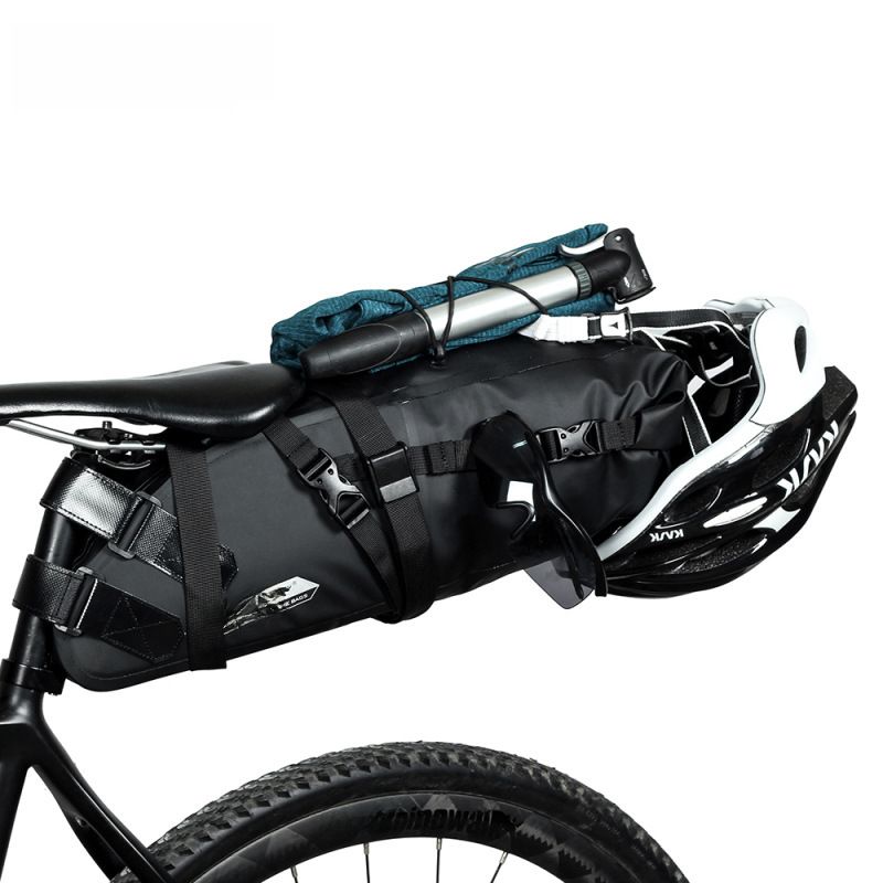 RHINOWALK Rhino Full Waterproof Bicycle Saddle Tail Bag Large Capacity 10L Road Bike Lightweight Long Distance Riding_voghion.com
