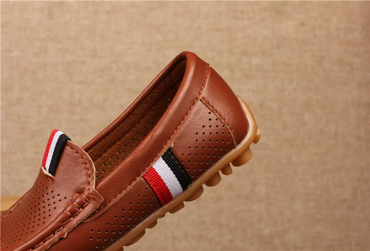 Kinder PU Leder Jugend Casual Style Weiche Bequeme Halbschuhe Schlupfschuhe Kleinkinder Schuhe Größe 21 - 36_voghion.com