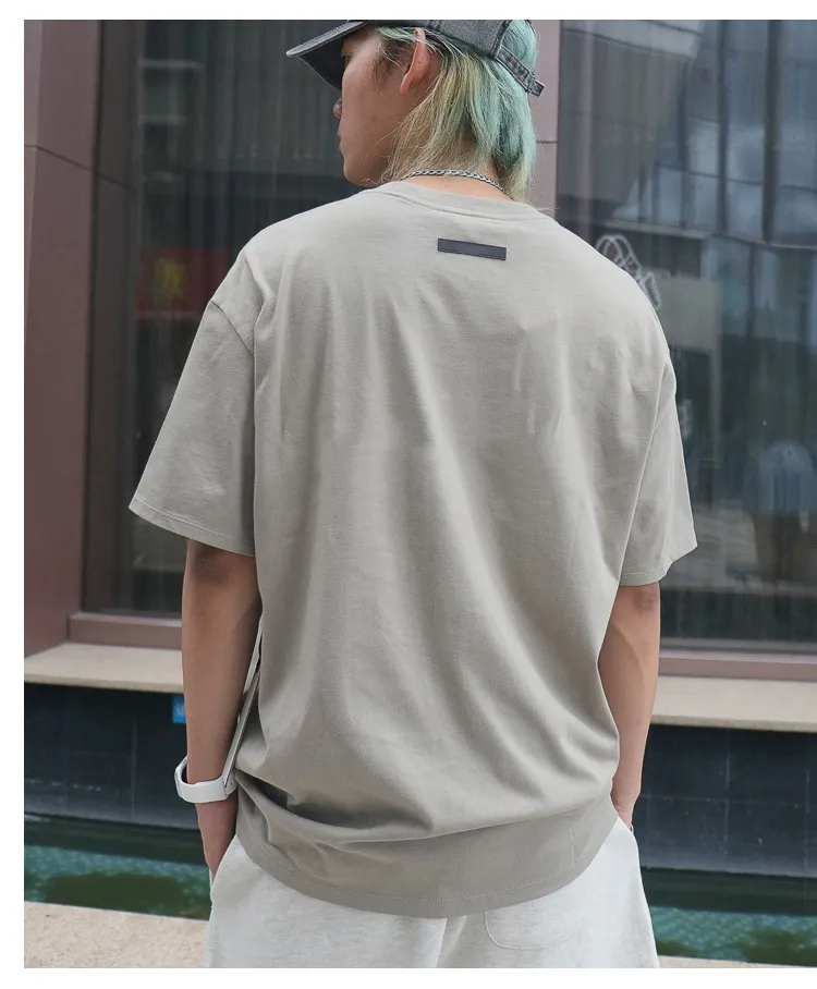 Custom OEM Manufacturer 250GSM Oversize 100 Cotton T Men Blank Drop Shoulder Heavy Weight Tee Shirts_voghion.com