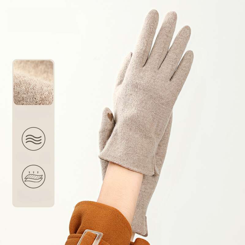 Korean Autumn And Winter Treasure! Velvet Windproof Touch Screen Gloves, A Must-have For Women's Outdoor Warmth_voghion.com