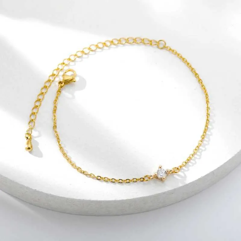 Bangle Zircon Circle Bead Bracelets For Women Stainless Steel Bracelet Summer Jewelry Couple Friends Accessories Gift_voghion.com