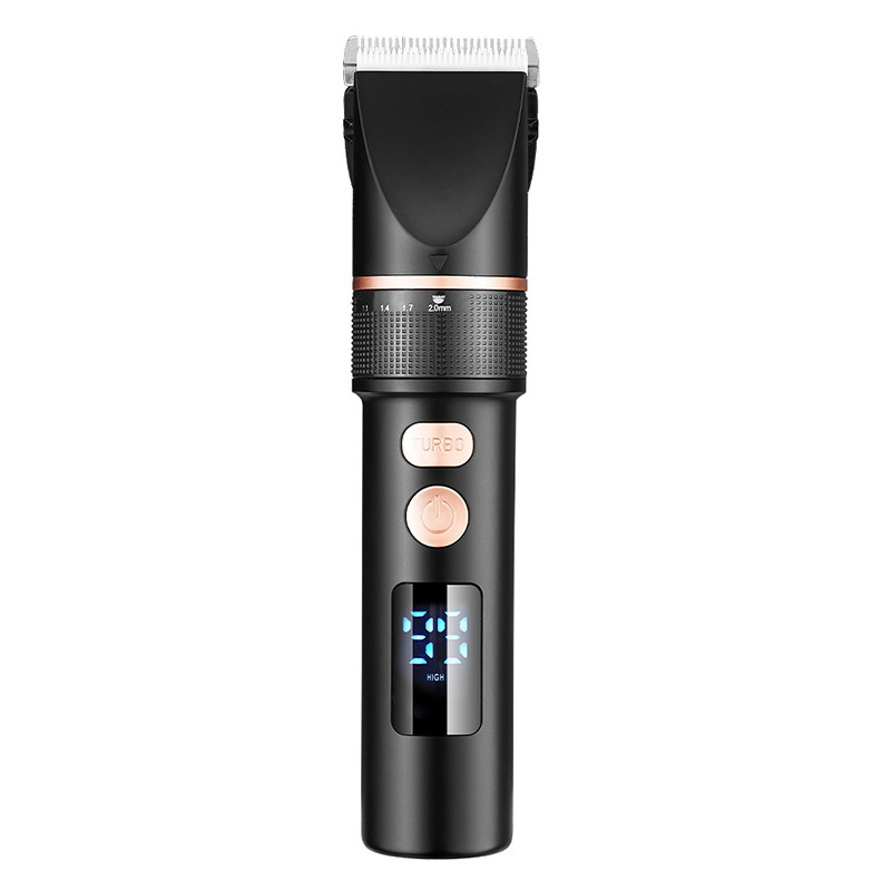 Professional Hair Clipper Rechargeable Trimmer Smart LCD Display Salon For Men Ceramic Blade Hair Cutting Machine Barber Haircut_voghion.com