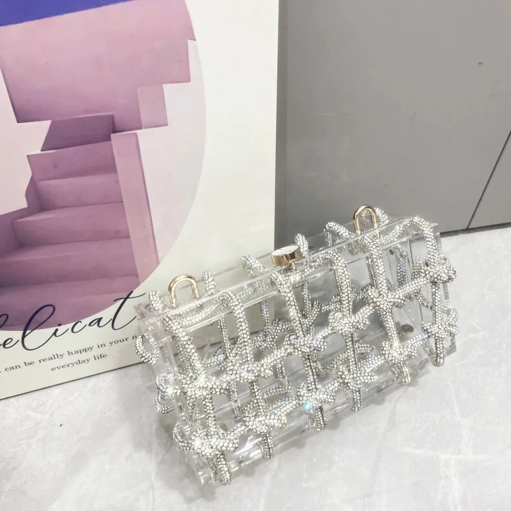 Strass-Abendtaschen aus Silberkristall, handgefertigt für Damen, Geldbörsen und Handtaschen, Designer-Banketttasche_voghion.com