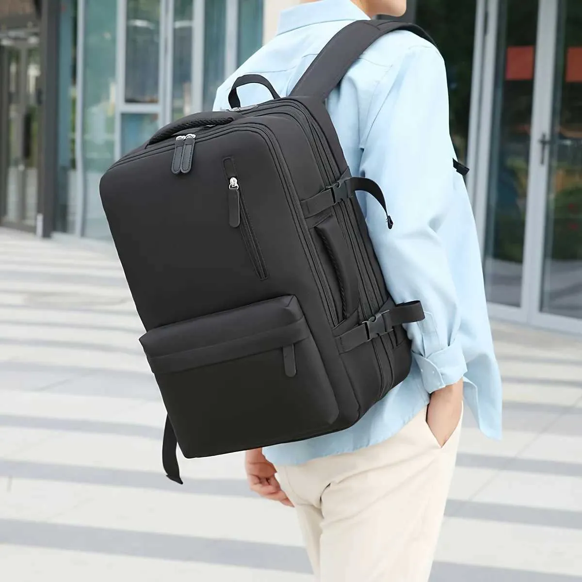 Sac à dos extensible de grande capacité pour homme, sacoche pour voyage d'affaires, école, collège, ordinateur portable, ba241031_voghion.com