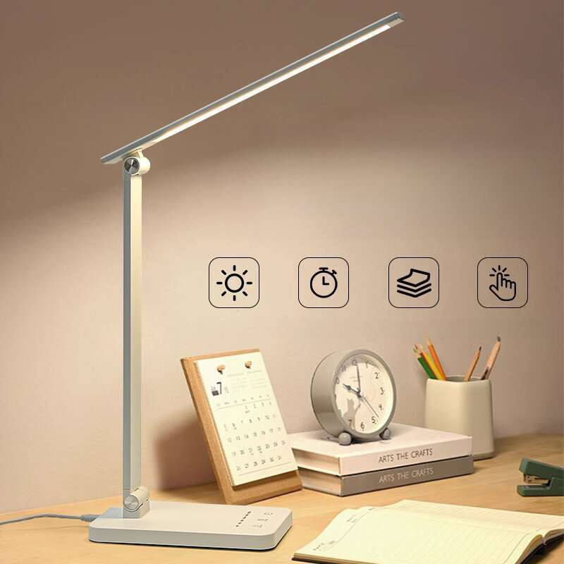 Lampă de birou minimalistă modernă cu protecție pentru ochi, lampă de citit cu LED-uri pentru dormitor, cadou pentru studenți_voghion.com