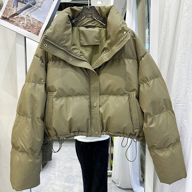 Women's Clothing Pu Leather Down Jacket ​​Women's PU Leather Puffer Jacket Short Winter Coat Oversized Bomber Style Warm Faux Down Jacket​​​​