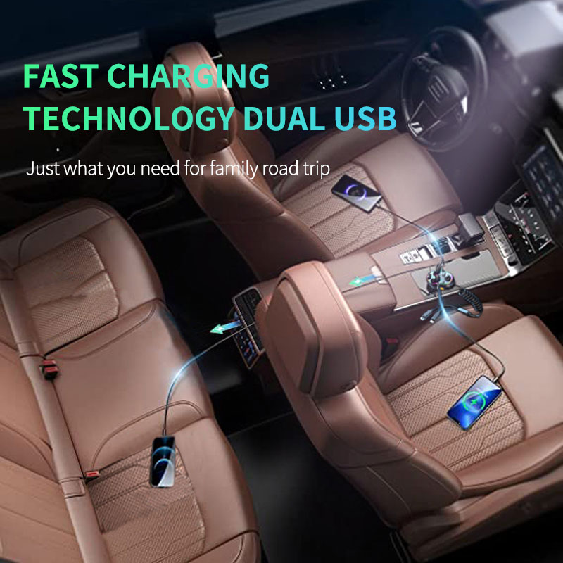 Bluetooth 5.0 FM Transmitter Wireless Audio Receiver Car MP3 Player 25W PD Fast Charge With Type-C Port Charging Cable_voghion.com