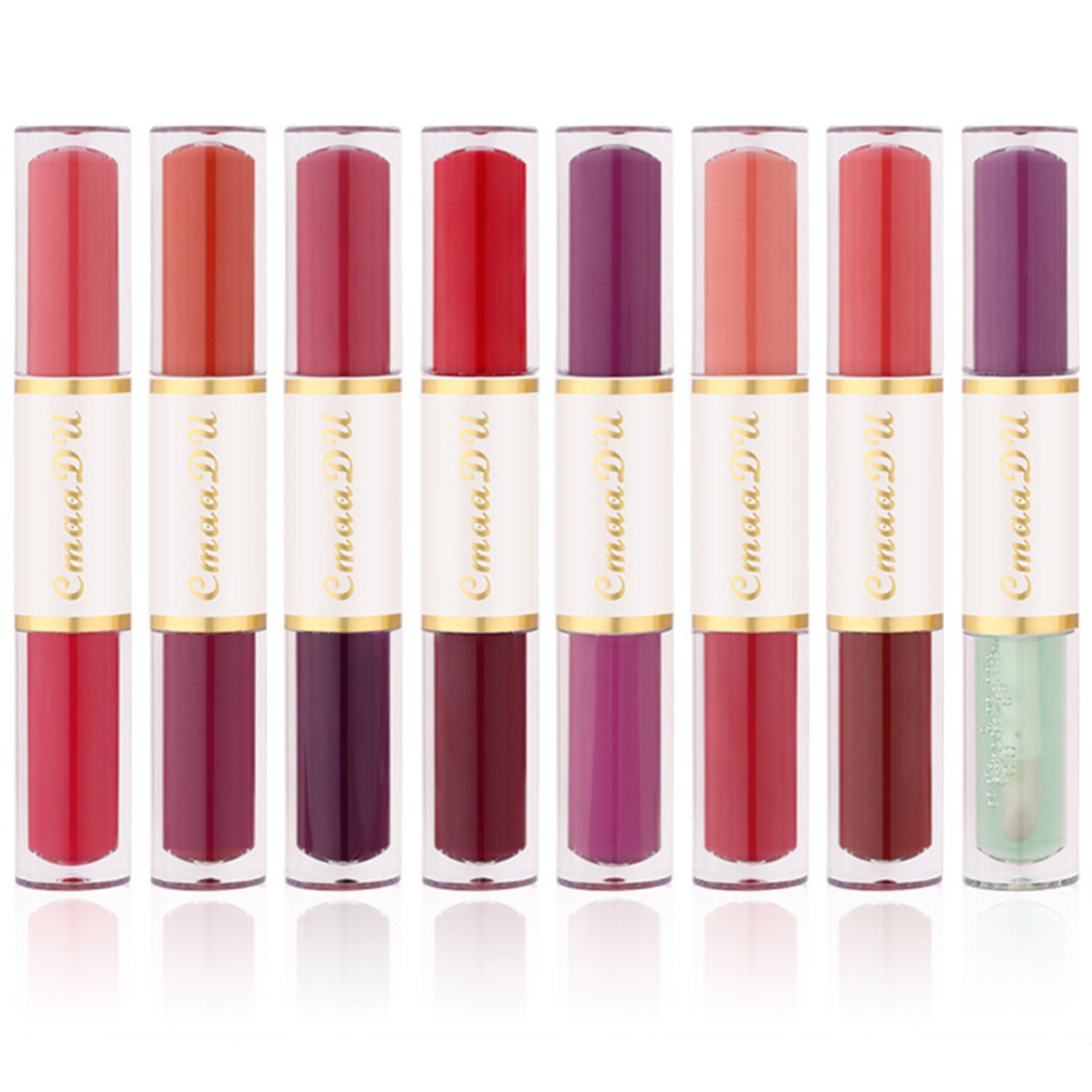 Double Head Gloss Matte Lipstick Long Lasting Waterproof Tint Set_voghion.com