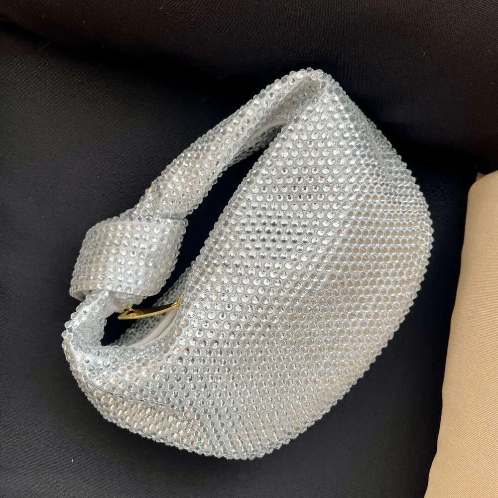 Designer Knotted Crsytal Rhie Dia Cloud Women's Handbag Bg Shiny Evening Bag Dinner Party Clutch Purse_voghion.com