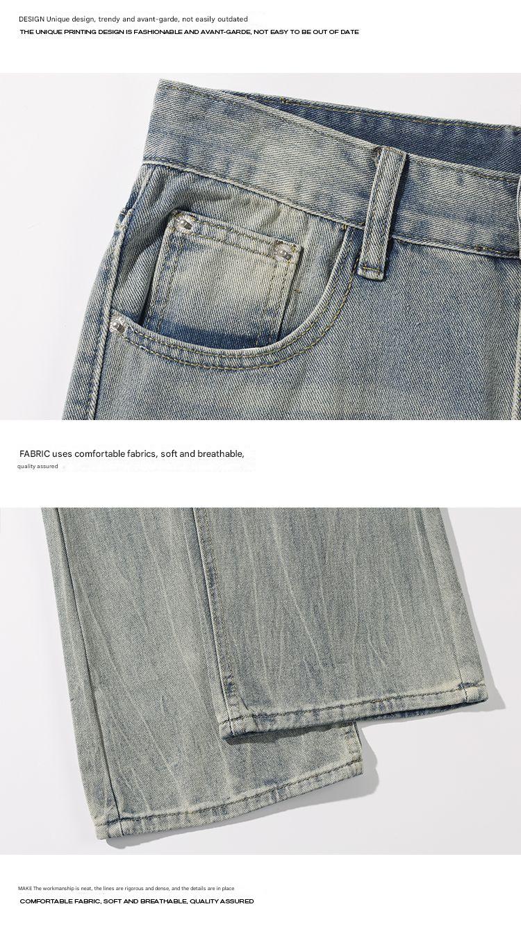 Herrenbekleidung ​​Herren-Bootcut-Jeans in Weiß – Lightning Wash & Embroidery Denim (Artisan Edition)​​_voghion.com